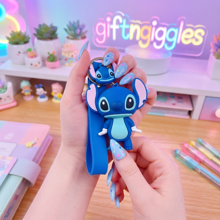 💙 Cute Stitch Alien Backpack Charm & Keychain 🛸✨