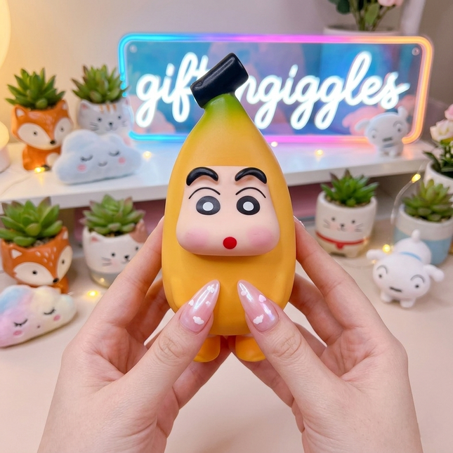 🍌 Crayon Shinchan Banana Money Bank – Cute Anime Piggy Bank 🪙