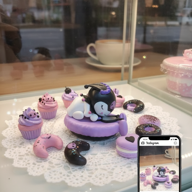 Kuromi Collectible Figurine – Kawaii Desk Buddy