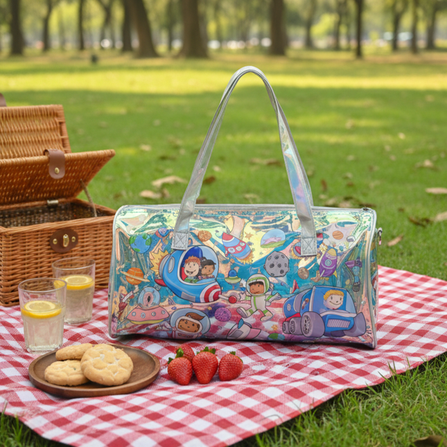 Large Space-Themed Duffle Bag – Stylish & Spacious