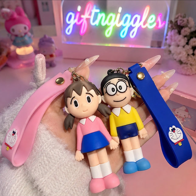 Adorable Shizuka and Nobita Keychains! 💖✨