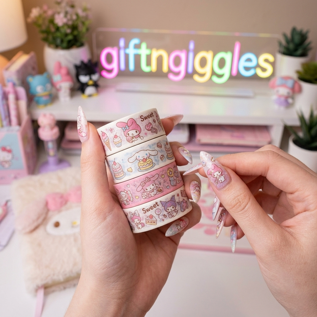 Sweet Dreams Washi Tape Set (Sanrio Inspired) 💖🍥🌸