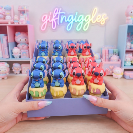 Stitch & Angel Ice Cream Cone Highlighter – Kawaii Stationery Collectible