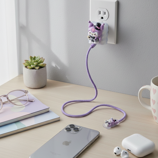 Kuromi Iphone TPU (soft) (20W) Charger Case