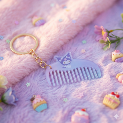 Kuromi Comb Zip Charm