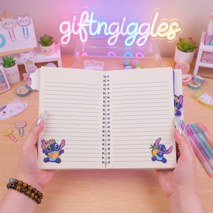 ✨ Adorable Stitch Magnetic Closure Diaries! 🌺