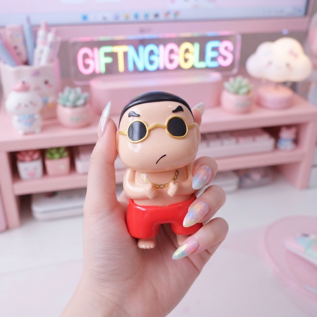 😂 Playful Shinchan Mischief Figure – Cool Shades & Funny Surprise Desk Toy! 🕶️✨
