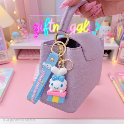🎀 Pastel  Sanrio Cinnamoroll 3D Bag Charm & Keychain ☁️✨