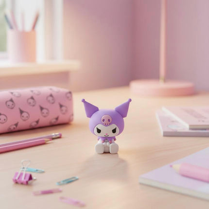 Kuromi Eraser – Cute Sanrio Kawaii Collectible Desk & Room Decor (Lavender & Pink)