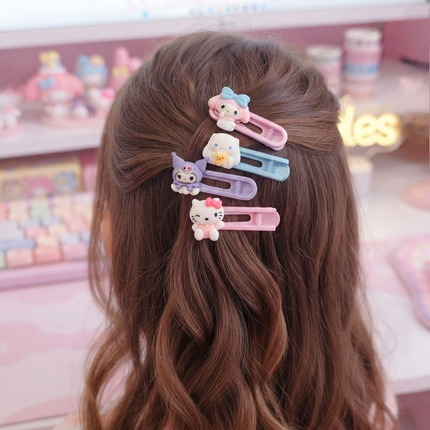Sanrio-Inspired Kawaii Hair Clip Set – Cute & Aesthetic Hair Accessories