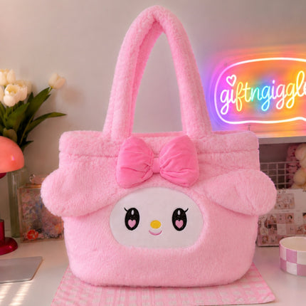 Oversized Fluffy My Melody Pink Tote Bag