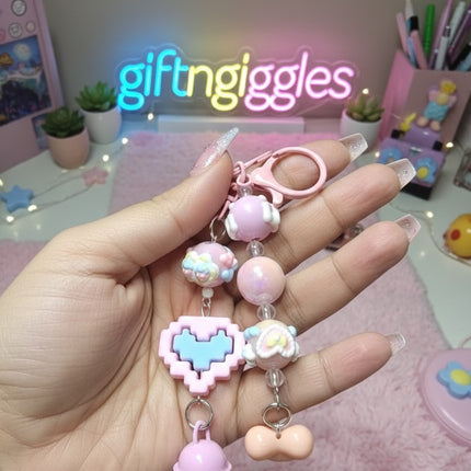 Heart bag charm