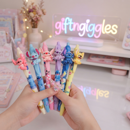 Cute Disney Stitch Gel Pen – Perfect for Your Collection! 💖📔🌟