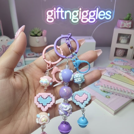 Heart bag charm