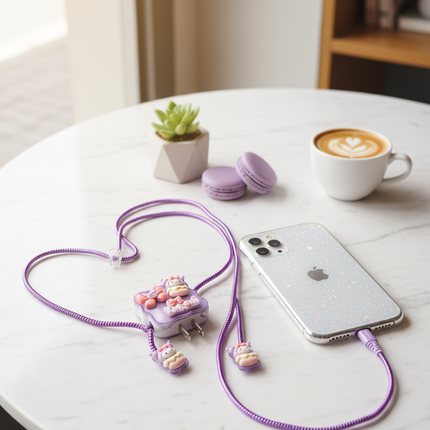 Cute IPhone TPU (soft) (20W) Charger Case