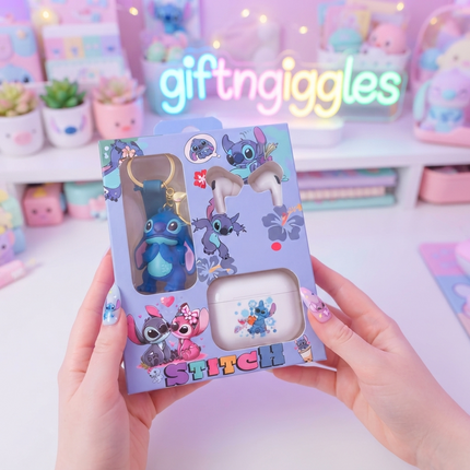 ✨ Magical Stitch AirPods Accessory Set 🎧💙