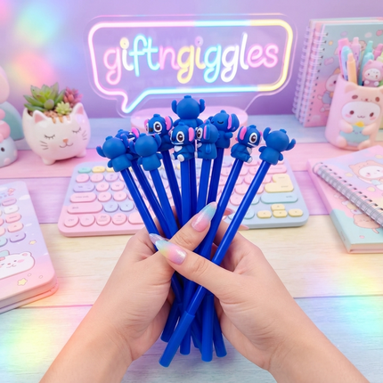 ✨ Adorable Stitch Character Gel Pen – Individual & Set Options 🖊️💙