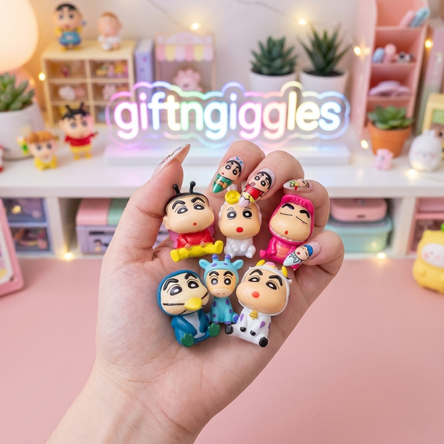 Mini Shinchan Figurines 6 pieces set