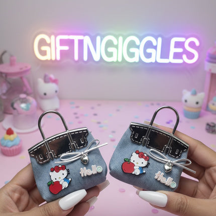 Hello Kitty Denim Bag Keychain Bag Charm
