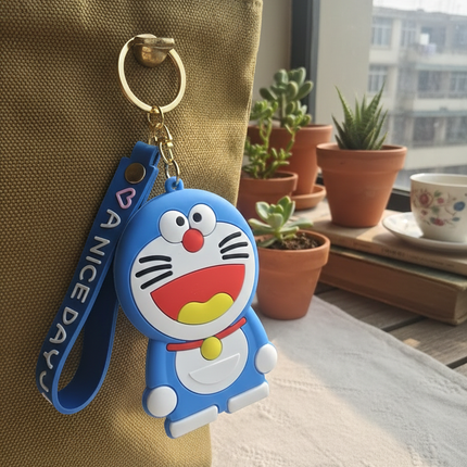 Doremon Coin Pouch with Keychain / Bag Charm