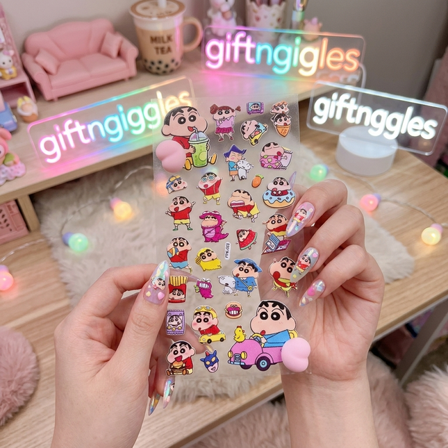 Schinchan Squishy Stickers