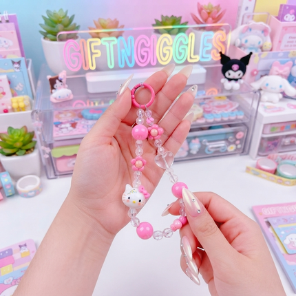 ✨ Sanrio Inspired Kawaii Beaded Phone Charm - 🎀📱💖