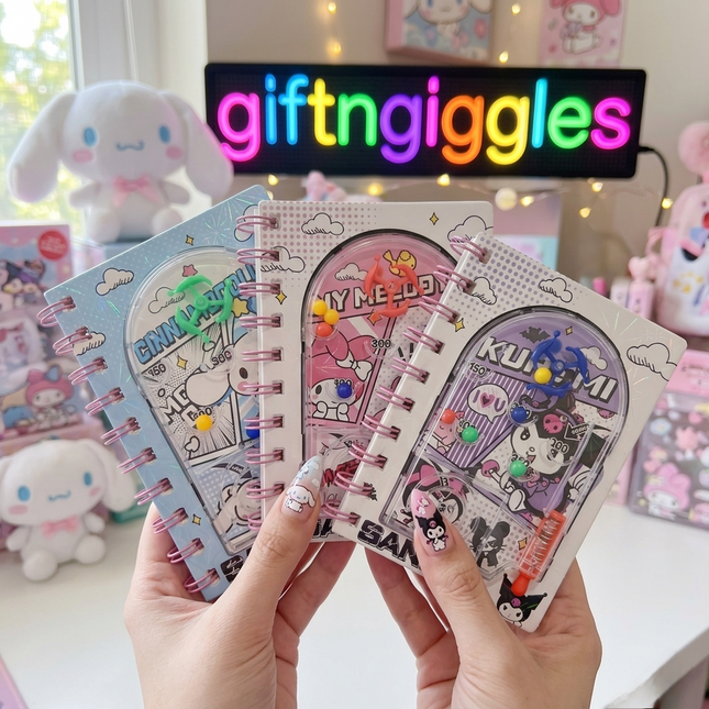 🕹️ Sanrio Pinball Game Spiral Diary Notebook 📑✨