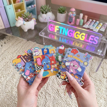 📓 Cute Stitch & Angel Spiral Pocket Diary