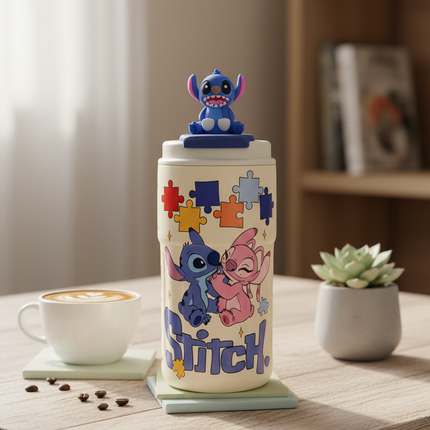 Cute Stitch Coffee Tumbler