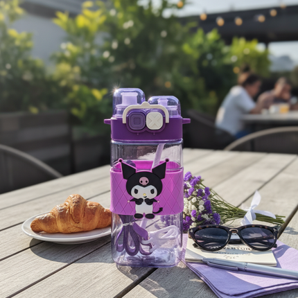 Dual Sipper Kuromi Water Bottle