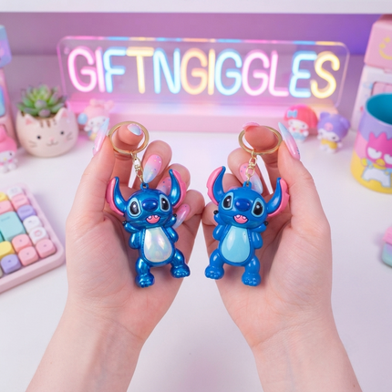 ✨ Adorable Stitch Acrylic Keychain – Cute Cartoon Bag Charm 💙🌴