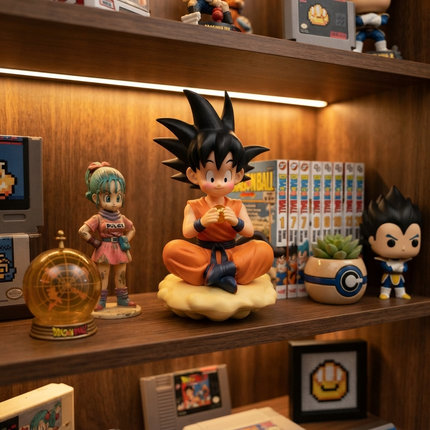 Goku On Flying Nimbus Meditation Figurine – GiftnGiggles 🐉☁️🧡