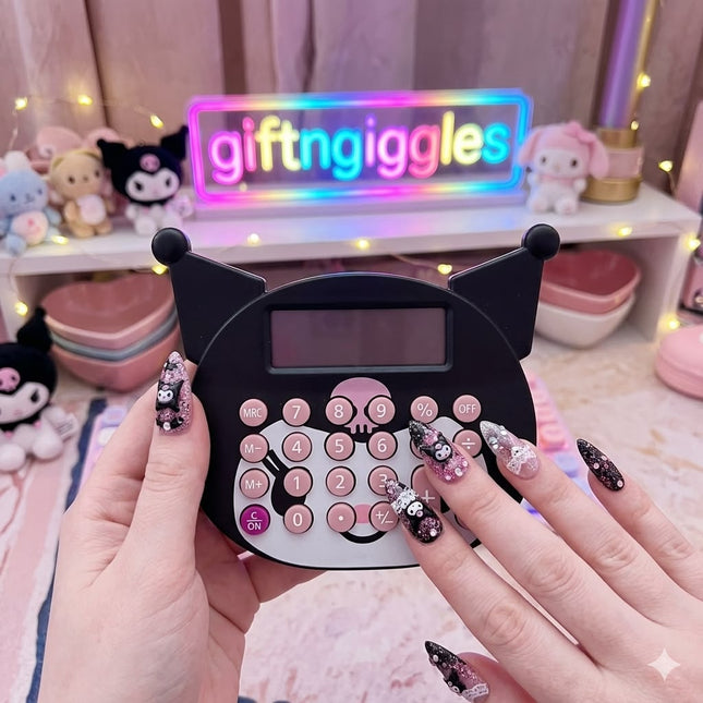 🖤 Cute Kuromi Character Electronic Calculator  🌸