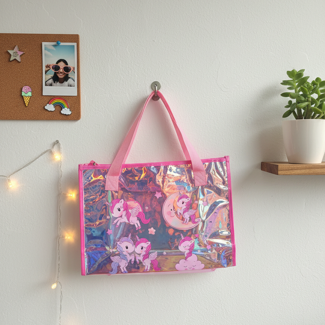 Holographic Unicorn Tote Bag