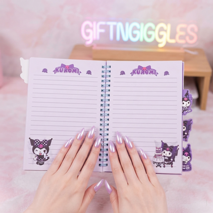 Enchanting Kuromi 3D Aesthetic Diary – Perfect Kawaii Stationery 💜📓✨