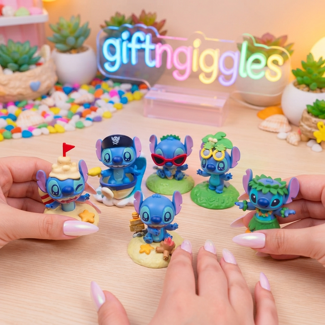 🏖️ Cute Stitch Summer Adventure Mini Figurines 🏝️