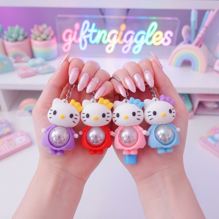 🎀 Magical Hello Kitty Light-Up Keychain 🌟✨