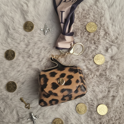Mini Leopard Print Coin Purse / Bag Charm