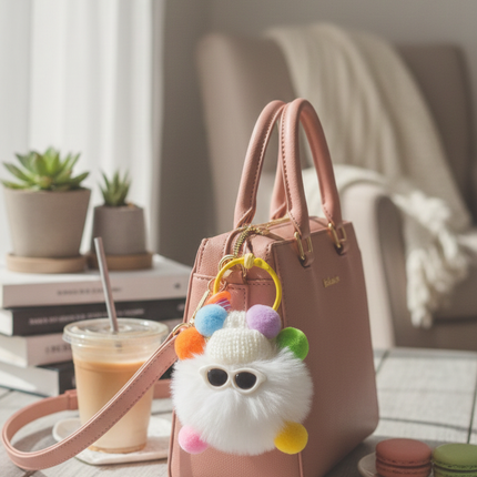Pom Pom Bag Charm