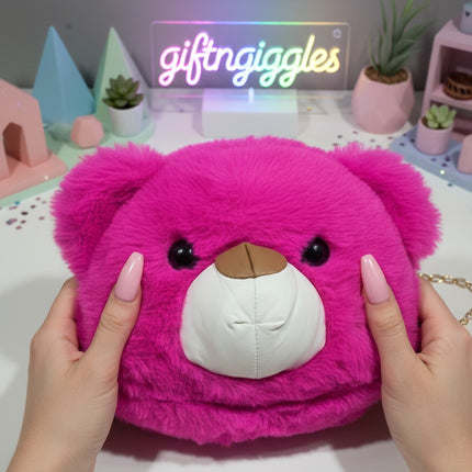 Cute Bear Plushy Sling Bag