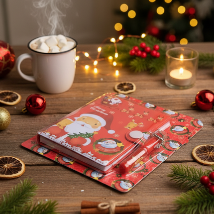 Christmas Mini Diary With Pen