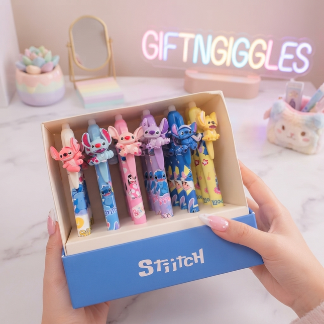 Cute Disney Stitch Gel Pen – Perfect for Your Collection! 💖📔🌟
