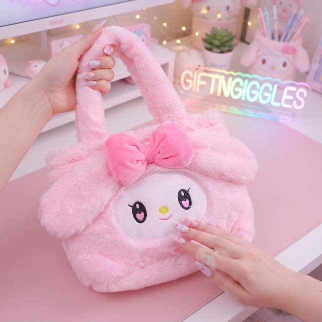 Oversized Fluffy My Melody Pink Tote Bag