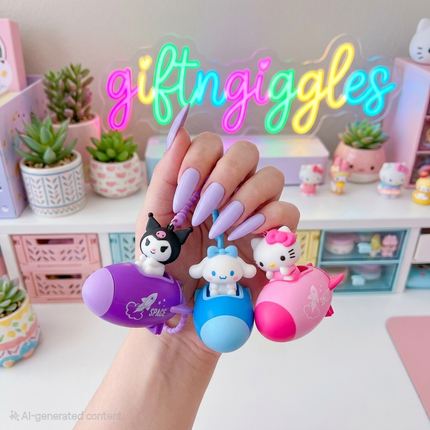 🎀✨ Kawaii Sanrio Pull-Back Car Keychains | Cute Bag Charms 🚗💖