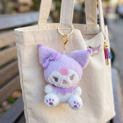 ✨🖤 Plush Kuromi Keychain & Bag Charm | Cute Kawaii Aesthetic Accessory 💜🎀