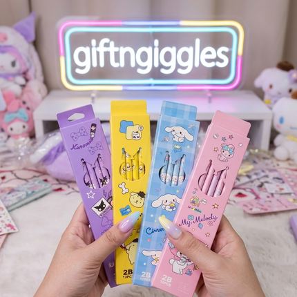 🎀 Kawaii Sanrio Character 2B Pencils Pack (12-Piece Set) 🦄