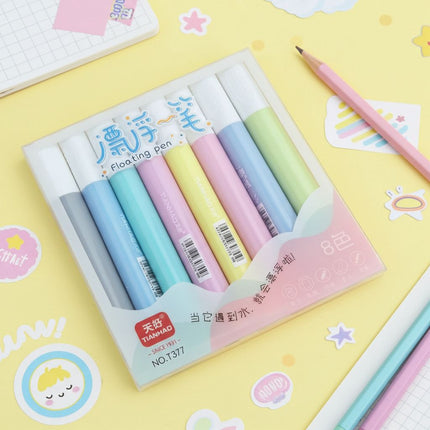 Floating Pen Set – 8 Colors | Magic Water Drawing & Creative Art Pens