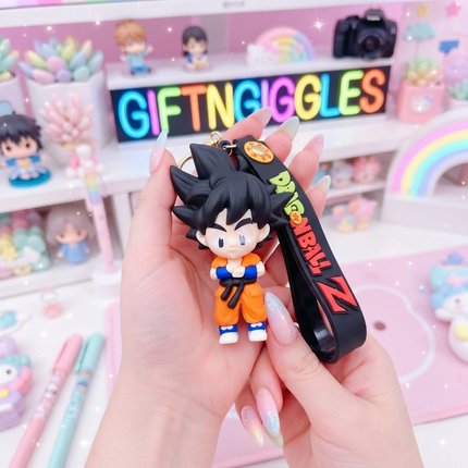 ✨ Goku Anime Keychain – Cute Dragon Ball Z Bag Charm 🐉🔥🎒