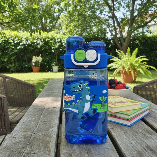 Dual Sipper Dino Water Bottle