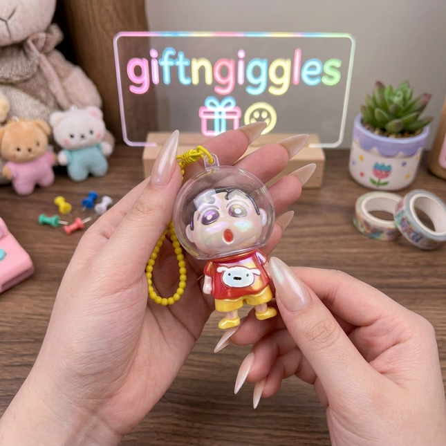 Shinchan Space Keychain